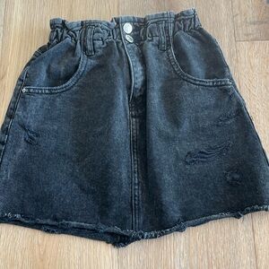 Zara black faded jeans skirt, juniors, size 10
